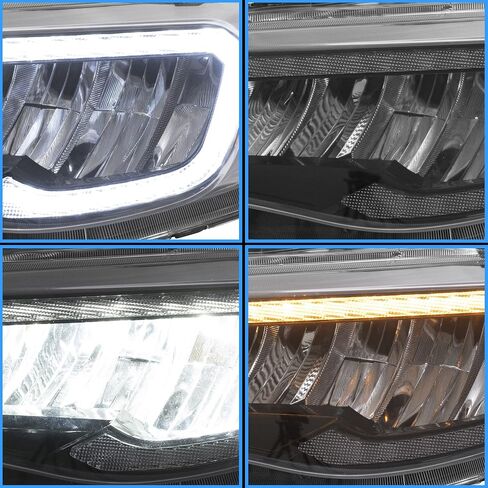المصابيح الأمامية LED من VLAND متوافقة مع 2008-2011 Impreza Outback Sport، 2008-2014 Impreza WRX (غير مناسبة للنماذج مع AFS/SRH) مع مفتاح كهربائي مع الرسوم المتحركة وعاكس شفاف DRL للتنفس in Kuwait