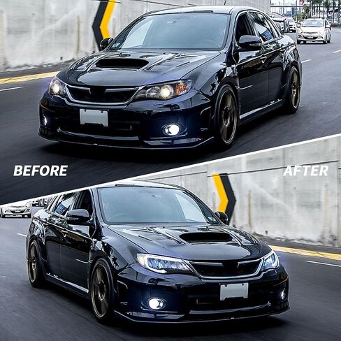 المصابيح الأمامية LED من VLAND متوافقة مع 2008-2011 Impreza Outback Sport، 2008-2014 Impreza WRX (غير مناسبة للنماذج مع AFS/SRH) مع مفتاح كهربائي مع الرسوم المتحركة وعاكس شفاف DRL للتنفس in Kuwait