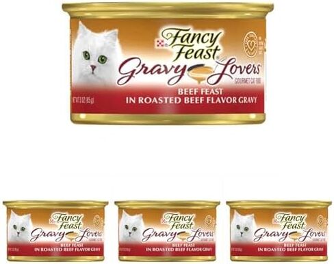 Fancy Feast Classic Gravy Lovers Beef in a Roasted Beef Flavor Gravy Wet Cat Food, 85 g (Pack of 1) in Saudi Arabia