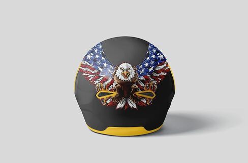 Sonic Print American Bald Eagle Decal | Waterproof Permanent Collectible Patriotic American Flag Car Motorcycle Bicycle Skateboard Laptop Luggage Bumper Vinyl Decal (7 Wide x 6.8 Tall) in Saudi Arabia