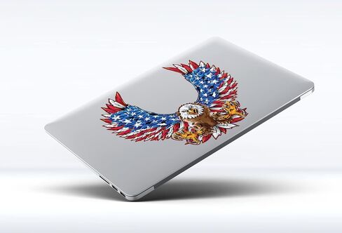 Sonic Print American Bald Eagle Decal | Waterproof Permanent Collectible Patriotic American Flag Car Motorcycle Bicycle Skateboard Laptop Luggage Bumper Vinyl Decal (7 Wide x 6.8 Tall) in Saudi Arabia