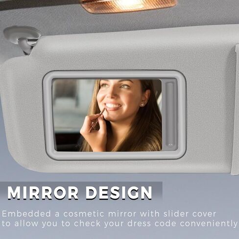 SCITOO Gray Left Driver Side Sun Visor Assembly fit for 2010 2011 2012 2013 2014 2015 for Mazda CX-9 with Sunroof in Saudi Arabia