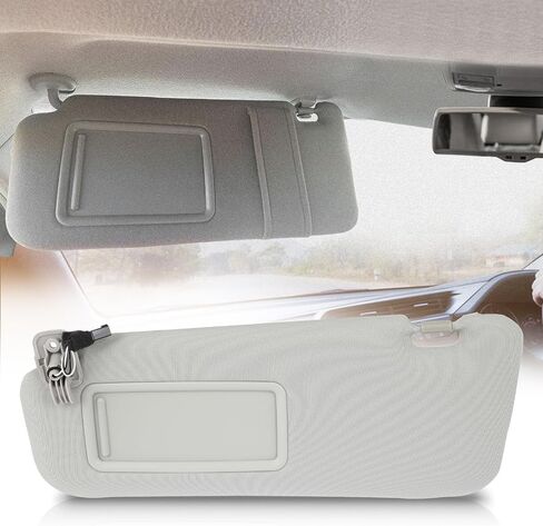 SCITOO Gray Left Driver Side Sun Visor Assembly fit for 2010 2011 2012 2013 2014 2015 for Mazda CX-9 with Sunroof in Saudi Arabia