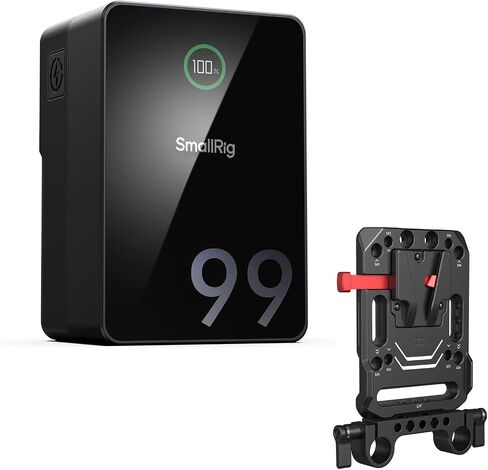 بطارية SMALLRIG V Mount VB99 Pro، بطارية صغيرة على شكل V بقدرة 99 وات/6800 مللي أمبير في الساعة مع شحن سريع PD بقدرة 100 وات USB-C، مع لوحة بطارية على شكل V، وبطارية على شكل V ولوحة لكاميرا DSLR، وكاميرا الفيديو، وحامل ثلاثي الأرجل - 5046 in Saudi Arabia