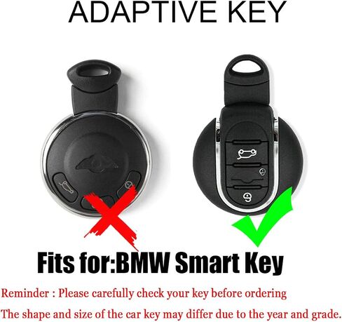 HIBEYO TPU Key Fob Cover for BMW Mini Cooper F55 Clubman F54 Hatch F56 Cabrio F57 Countryman Cooper S Cooper D Cooper SD F60 Accessories Key Shell Cover Protector-Purple in Saudi Arabia