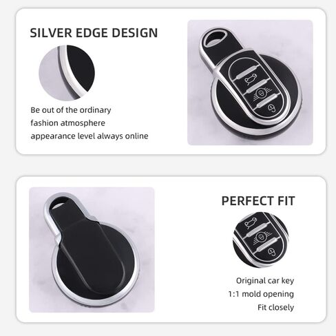 HIBEYO TPU Key Fob Cover for BMW Mini Cooper F55 Clubman F54 Hatch F56 Cabrio F57 Countryman Cooper S Cooper D Cooper SD F60 Accessories Key Shell Cover Protector-Purple in Saudi Arabia