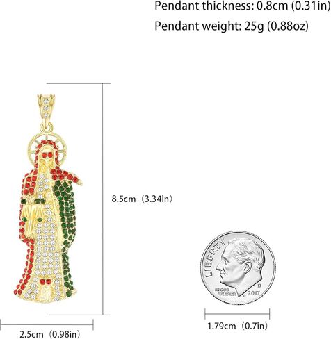 قلادة سانتا مويرتي ألماس مطلية بالذهب عيار 14 قيراط مجوهرات قلادة سانتا مويرتي مع هدية العيد المنجل (ذهب 292) in Kuwait