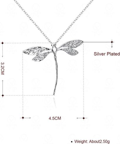 925 Sterling Silver Pendant Necklace Delicate Dragonfly Pendant Necklace Handmade Charms Necklace for Women Jewelry Gift in Saudi Arabia