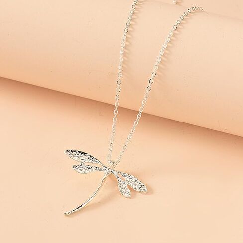 925 Sterling Silver Pendant Necklace Delicate Dragonfly Pendant Necklace Handmade Charms Necklace for Women Jewelry Gift in Saudi Arabia