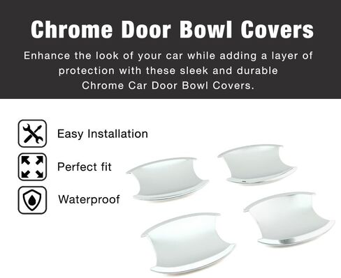 SEGADEN Chrome Door Handle Bowl Cover Trims Compatible with HONDA CRV 2007-2011 XG2210B in Kuwait