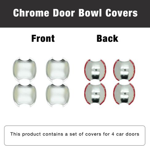 SEGADEN Chrome Door Handle Bowl Cover Trims Compatible with HONDA CRV 2007-2011 XG2210B in Kuwait