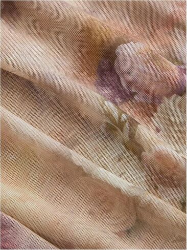 GORGLITTER Women's Floral Ruched Bodycon Midi Dress Mesh Sleeveless Fishtail Cami Dresses in Kuwait