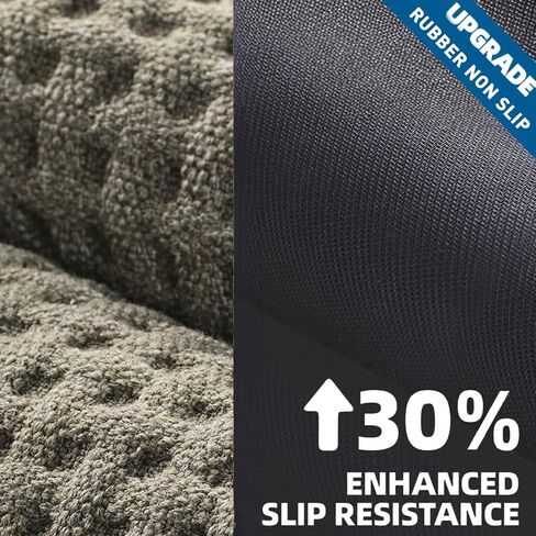 Upgraded Bath Mat Rug- Non Slip Super Absorbent Quick Dry Thin Low pile Bathroom Rugs Fit Under Door- Washable Bathroom Floor Mats-Shower Rug for in Front of Bathtub Shower, Beige, 19.6×31.5'' in Saudi Arabia