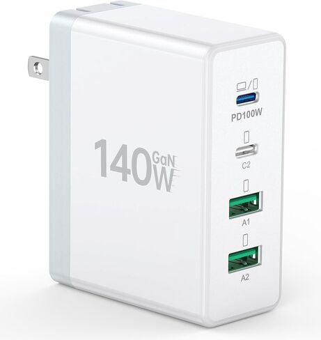 156W USB C Charger Block, 4-Port Type C Fast Desk Charging Station PD3.0 and QC 65W Laptop Wall Charger Adapter Plug Hub for MacBook Pro/Air,DELL,HP Surface for iPhone 15/Pro/14/13,Galaxy S23 in Saudi Arabia