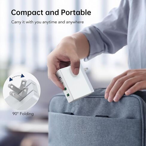 156W USB C Charger Block, 4-Port Type C Fast Desk Charging Station PD3.0 and QC 65W Laptop Wall Charger Adapter Plug Hub for MacBook Pro/Air,DELL,HP Surface for iPhone 15/Pro/14/13,Galaxy S23 in Saudi Arabia