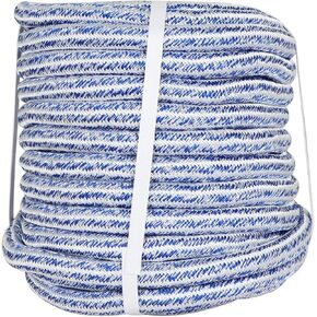 3/4 Inch x 200 Feet Double Braid Polyester Rope 20000Lbs Breaking Strength Strong Pulling Rope for Tree Work Camping Swings(Blue White)
