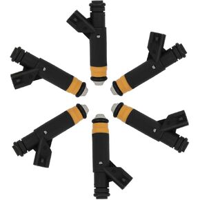 For Ford Fuel Injectors FJ460 Fuel Injectors Set fit for Ford E-150/E-150 Club Wagon 4.2L 2003,for Ford E-150 Econoline/E-150 Econoline Club Wagon 4.2L 1999-2002, 1 Hole 6Pcs Fuel Injector