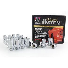 Gorilla Automotive 71623N "The System" Acorn Wheel Locks (12mm x 1.25 Thread Size) - For 5 Lug Wheels