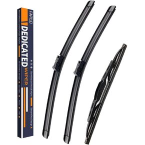 Replacement for GMC Terrain 2010-2017,Chevy Equinox 2010-2017 Silent Wipers -FAPIUO Front and Rear Windshield Wipers 24"/17"+13" Full Blade Set (3 Pack)