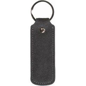 Keychain for Alcantara Material, Handmade Full-Wrap (Black)