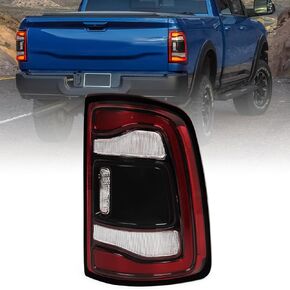 LED Tail Light Assembly For Dodge Ram 2500 3500 2019 2020 2021 2022 2023 2024 Right Passenger Side Black Bezel Rear Lamp w/Blind Spot (Module NOT Included) 68361722AH CH2801224 in Kuwait