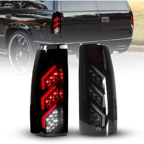 ROXX Full Led Tail Lights Assembly for 1988-1999 Chevy C/K 1500 2500 3500/1992-1999 Chevy Suburban/Tahoe, 1988-1999 GMC C/K 1500 2500 3500/1992-1999 GMC Suburban/Yukon (Smoke