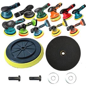 Buffer Polishing Backing Plates, Backing Pads for Saker, GEVEELIFE, Eioehtl, TEETOK, Takuoo, Color Tree, DmgicPro, LOTKEY, Carrkoopy Cordless Buffer, Saker Buffer Pads, 6 Inch 2 Pack