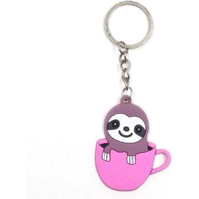 The Crafty Owl Silicone Sloths Key Chains. Single Item or Set of 5 Mixed Designs