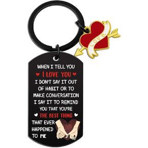 Valentines Day Gifts Anniversary Couples Gifts i Love You Keychain Valentine Day Gifts for Womens Mens Husband Wife Boyfriend Girlfriend Him Her Adults With Love Birthday Cool Christmas Gifts Ideas