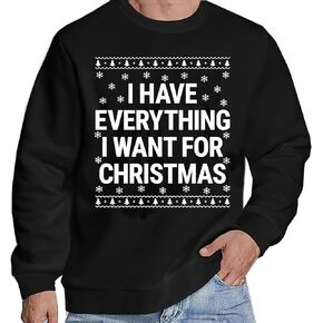 Susongeth Christmas Couples Matching Sweatshirt/I Have Everything I Want for Christmas Shirt/Husband Wife Xmas Pullover in Kuwait