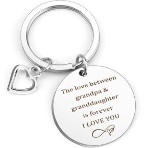 Father's Day Gifts Grandpa,Grandpa Stocking Stuffers,Grandpa Gifts from Grandkids, Grandpa Granddaughter Keychain, Granddaughter Gifts from Grandpa, Grandfathers Day Gifts,Christmas Gifts for Grandpa