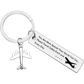 Xiahuyu Safe Travels Gift Travel Keychain You Are More Special Than Words Can Say Travel Safely Keychain Flight Attendant Gift Pilot Gift Traveler Gifts for Women Men