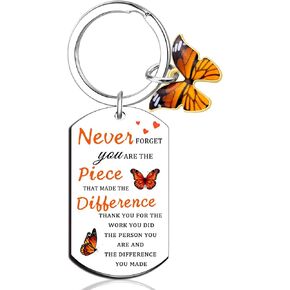 Thank You Appreciation Gifts for Mentor Teacher Nurse Butterfly Keychain Gifts for Women Adults Unique Valentine's Day Birthday Gifts Cool Stuff Retirement Gift for Coworker Boss