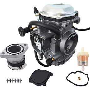 WFLNHB Carburetor with Intake Boot Replacement for Yamaha Wolverine 350 YFM350FX 1996-2005 350 1999 Carb