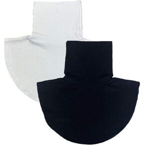 2 PCS Black White Womens Mock Turtleneck Dickies Fake Collar Faux Turtleneck Blouse Dickey Half Shirts
