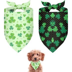 Cute Fall Dog Bandanas 2 Pack, Autumn Hello Fall Hey Pumpkin Maple Leaves Dog Scarf, Thanksgiving Handkerchief Scarves Gifts for Puppy Large Dogs