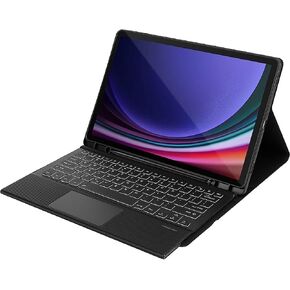 Sahara - Navigate Series Case with TrackPad for Samsung Galaxy Tab S10 Ultra and Tab S9 Ultra, Black (TB00341)