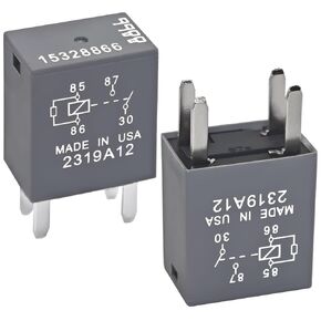 15328866 Automotive Relay (Pack of 2), 12VDC 20A 4 Terminal Multi-Use Relay 8385, 4-Pin High Power Relay - Compatible with GM GMC Chevy Buick Vehicle