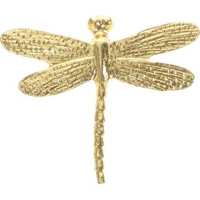 LIFKOME Dragonfly Figurine Decor Brass Dragonfly Figurine Insect Ornament Dragonfly Christmas Ornament Luck Charm Feng Shui Statue for Home Office Garden Desktop Sculpture Decor