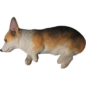 JXK النوم فصيل كورجي تمثال لكلب الراتنج فصيل كورجي تمثال لكلب لوحة القيادة الحلي مجموعات الزخرفية هدايا لمحبي الكلاب in Kuwait