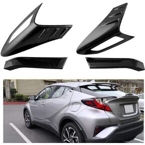 Tail Light Cover, 4PCS Carbon Fiber Style Rear Back Lamp Fit for Toyota CHR 2018