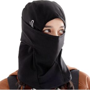 Ski Face Mask Cold Weather Winter Polyester Ski Mask Cover for Adult Warmer Windproof Breathable Cold Weather Gear for Skiing Outdoor Riding Motorcycle & Snowboarding Black
