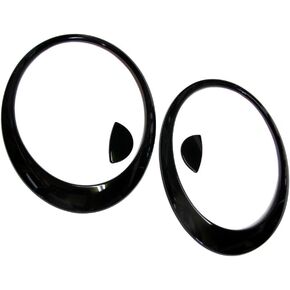 ATEX Glossy Black Cover Stickers (Painted) For Cooper MK2 R56 S 2007~2013 Head Light Lamp Trim+ Water Spray Cover