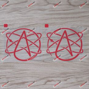 2X White 4'' Atheist Symbol Decal Sticker Car Vinyl Atheism Die-Cut no Background