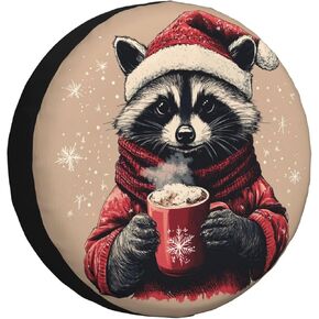 Christmas Reindeer Spare Tire Cover Winter Weatherproof Universal Wheel Protectors Christmas New Year Wheel Covers for Rv Camper Travel Trailer SUV Truck 17 Inch Holiday Xmas Decor