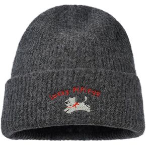 CLAPE Winter Warm Knit Beanie Hats for Women, Cute Embroidered Cuffed Knitted Beanies for Men, Skull Cap for Cold Weather