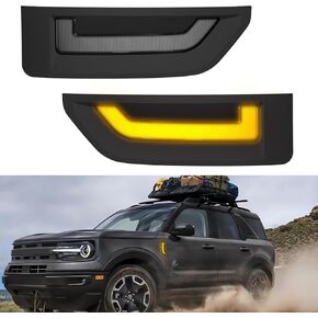 Side Marker Lights for Ford Bronco Sport 2021-2024, LED Turn Signal Lights Blinker Lights for Bronco Sport Base/Big Bend/Outer Banks/Badlands/First Edition 2021-2024 Exterior Accessories