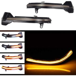 Dynamic Sequential LED Side Mirror Turn Signal Light Strip Assembly For BMW 5 6 7 Series F10 F11 F07 F06 F12 F13 F01 F02 (Blue+Yellow)