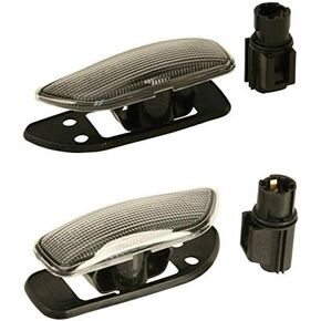 Front L+R Fender Turn Signal Side Marker Lights Pair for Volvo S60 S80 V70 XC90