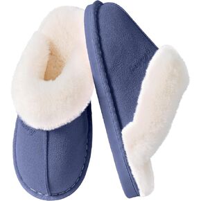 Womens Slippers Fluffy Slippers Memory Foam Slippers House Slippers Non-slip Indoor Outdoor